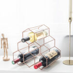 Geometric Wine Display Rack