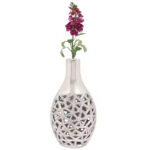 Elegant Long Neck Metal Vase – Stylish Home Decor Accent