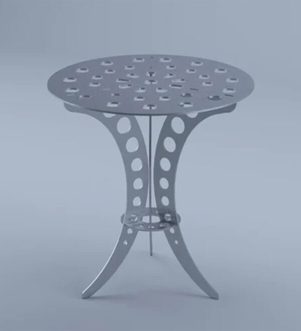Round Table with Traditional Scroll Legs – DXF Files Ready for CNC, Laser & Plasma Cutting
